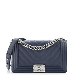Boy Flap Bag Chevron Lambskin Old Medium