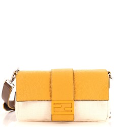 Baguette Convertible Belt Bag Zucca Canvas with Canvas and Leather Medium