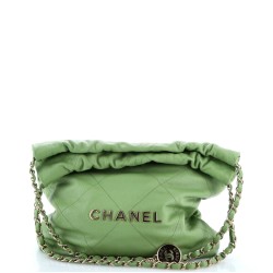 22 Chain Hobo Quilted Caviar Small