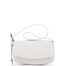 Ghost Sling Shoulder Bag Crocodile Embossed Leather Small