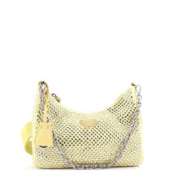 Re-Edition 2005 Shoulder Bag Crystal Embellished Satin Small