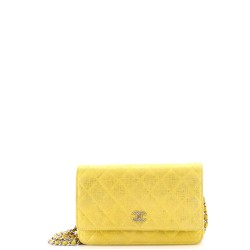 Wallet on Chain Quilted Glitter Fabric