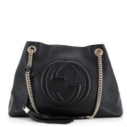 Soho Chain Strap Shoulder Bag Leather Medium