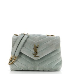 Loulou Shoulder Bag Matelasse Chevron Velvet Small
