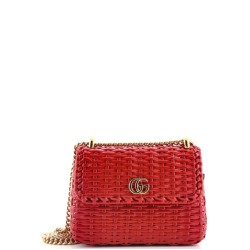 Cestino Flap Shoulder Bag Wicker Mini
