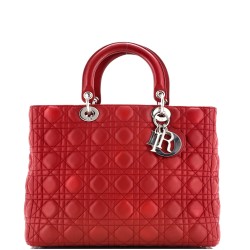 Lady Dior Bag Cannage Quilt Lambskin Large