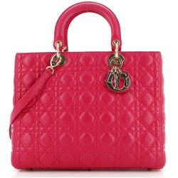 Lady Dior Bag Cannage Quilt Lambskin Large