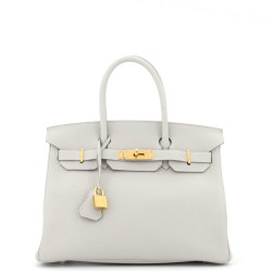 Birkin Handbag Grey Togo with Gold Hardware 30
