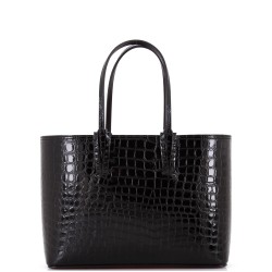 Cabata East West Tote Crocodile Embossed Leather Small