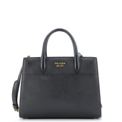 Bibliotheque Tote Saffiano with City Calf Small