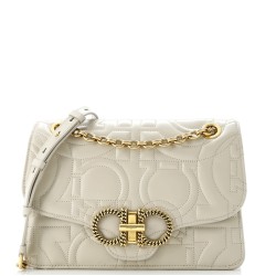 Gancini Turnlock Flap Bag Gancini Quilted Leather Medium