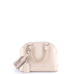 Alma Handbag Epi Leather with Logo Jacquard Strap BB