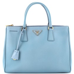 Double Zip Lux Tote Saffiano Leather Large