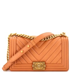 Boy Flap Bag Chevron Lambskin Old Medium