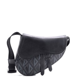 CD Buckle Saddle Belt Bag CD Diamond Coated Canvas and Leather