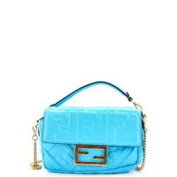 Baguette NM Bag Zucca Embossed Leather Mini