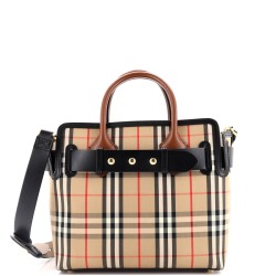 Belt Tote Vintage Check Canvas Small