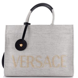 La Medusa Tote Studded Canvas Large