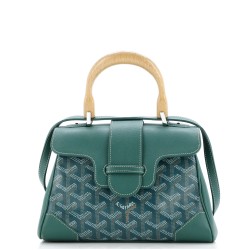 Saigon Top Handle Bag Coated Canvas with Leather Mini