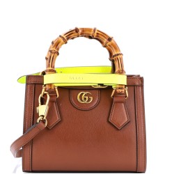Diana NM Bamboo Handle Tote Leather Mini