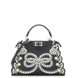 Peekaboo Bag Pearl Embellished Leather Mini