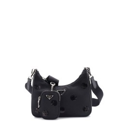 Re-Edition 2005 Shoulder Bag Sequin Embellished Tessuto Small