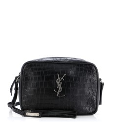 Lou Camera Bag Crocodile Embossed Leather Small