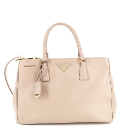 Double Zip Lux Tote Saffiano Leather Medium