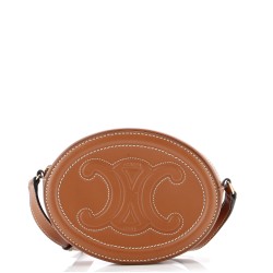 Triomphe Oval Crossbody Bag Leather Mini