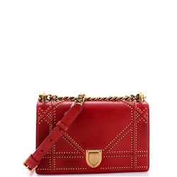 Diorama Flap Bag Studded Leather Small