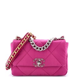 19 Flap Bag Quilted Canvas Medium