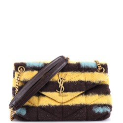 Loulou Puffer Shoulder Bag Quilted Tie Dye Wool Small