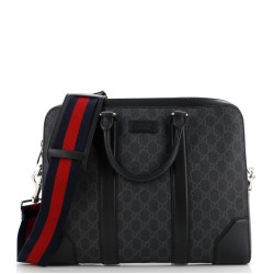 Convertible Zip Around Briefcase GG Coated Canvas Medium
