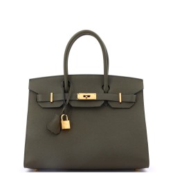 Birkin Sellier Bag Vert Maquis Epsom with Gold Hardware 30