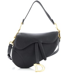 Saddle Handbag with Strap Leather Medium