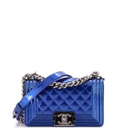 Boy Flap Bag Quilted Patent Small