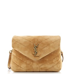 Loulou Shoulder Bag Matelasse Chevron Suede Toy