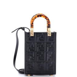 Sunshine Shopper Tote Zucca Embossed Leather Mini