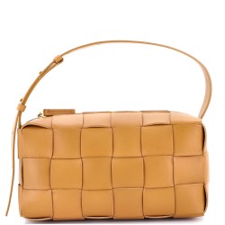 Brick Cassette Shoulder Bag Maxi Intrecciato Leather