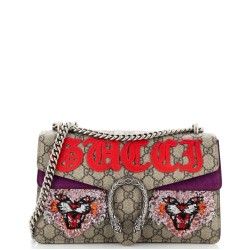 Dionysus Bag Embroidered GG Coated Canvas Small