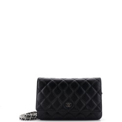 Wallet on Chain Quilted Caviar