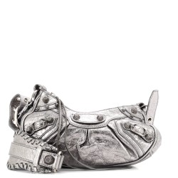 Le Cagole Giant Studs Shoulder Bag Leather XS