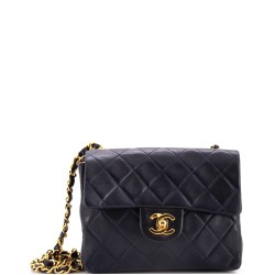 Vintage Square Classic Single Flap Bag Quilted Lambskin Mini