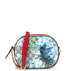 Chain Crossbody Bag Blooms Print GG Coated Canvas Mini