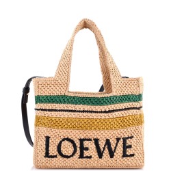Paula's Ibiza Logo Convertible Tote Raffia Small