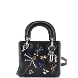 Lady Dior Bag Embellished Leather Mini