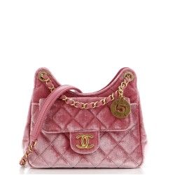 Wavy CC Hobo Quilted Velvet Small
