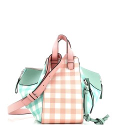 Hammock Bag Gingham Printed Leather Small