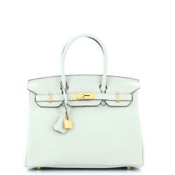 Birkin Handbag Grey Togo with Gold Hardware 30