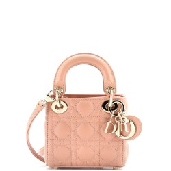 Lady Dior Bag Cannage Quilt Lambskin Micro